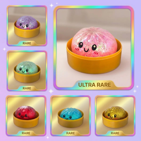 Dumplings Squishy Glitter – Glittrig Mystery-Dumpling — i klämmet, mjukt slow-rise-skum