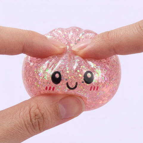 Dumplings Squishy Glitter – Glittrig Mystery-Dumpling — i klämmet, mjukt slow-rise-skum