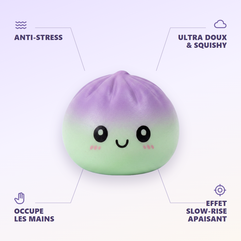 Dumpling Squishy Ombre Mystery Överraskningsask — dess fördelar