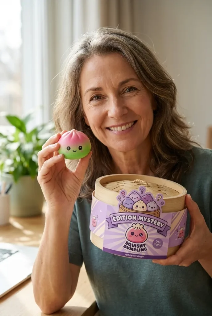 Dumpling Squishy Ombre Mystery Överraskningsask med sin ask