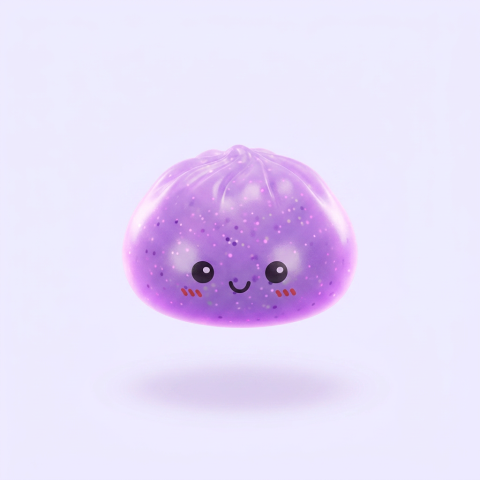 Dumpling Squishy Mystery Glow in the Dark Glitter Nattlampa — i klämmet, mjukt slow-rise-skum