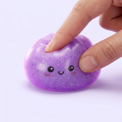 Dumpling Squishy Mystery Glow in the Dark Glitter Nattlampa — i klämmet, mjukt slow-rise-skum