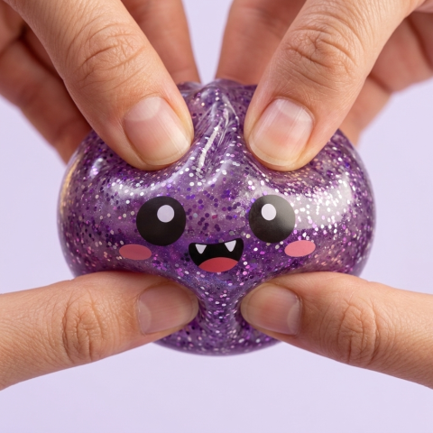 Squishy Dumpling Mystery Halloween Överraskningsbox — i klämmet, mjukt slow-rise-skum