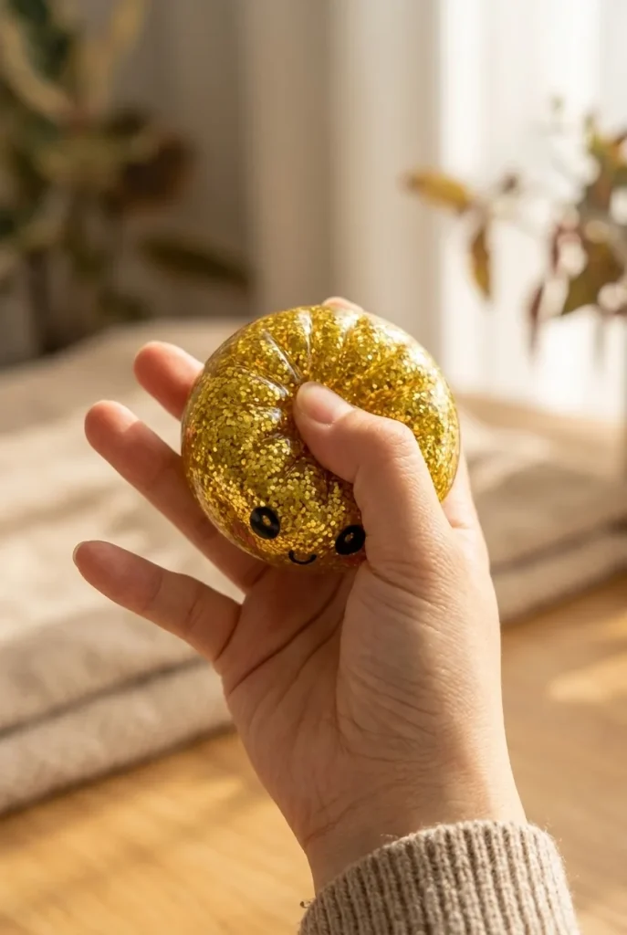 Squishy Dumpling Mystery Glitter Miniset 3-pack mitt i klämmet