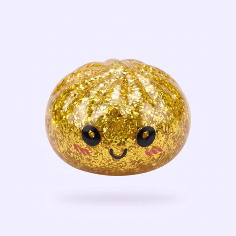 Squishy Dumpling Mystery Glitter Miniset 3-pack — i klämmet, mjukt slow-rise-skum