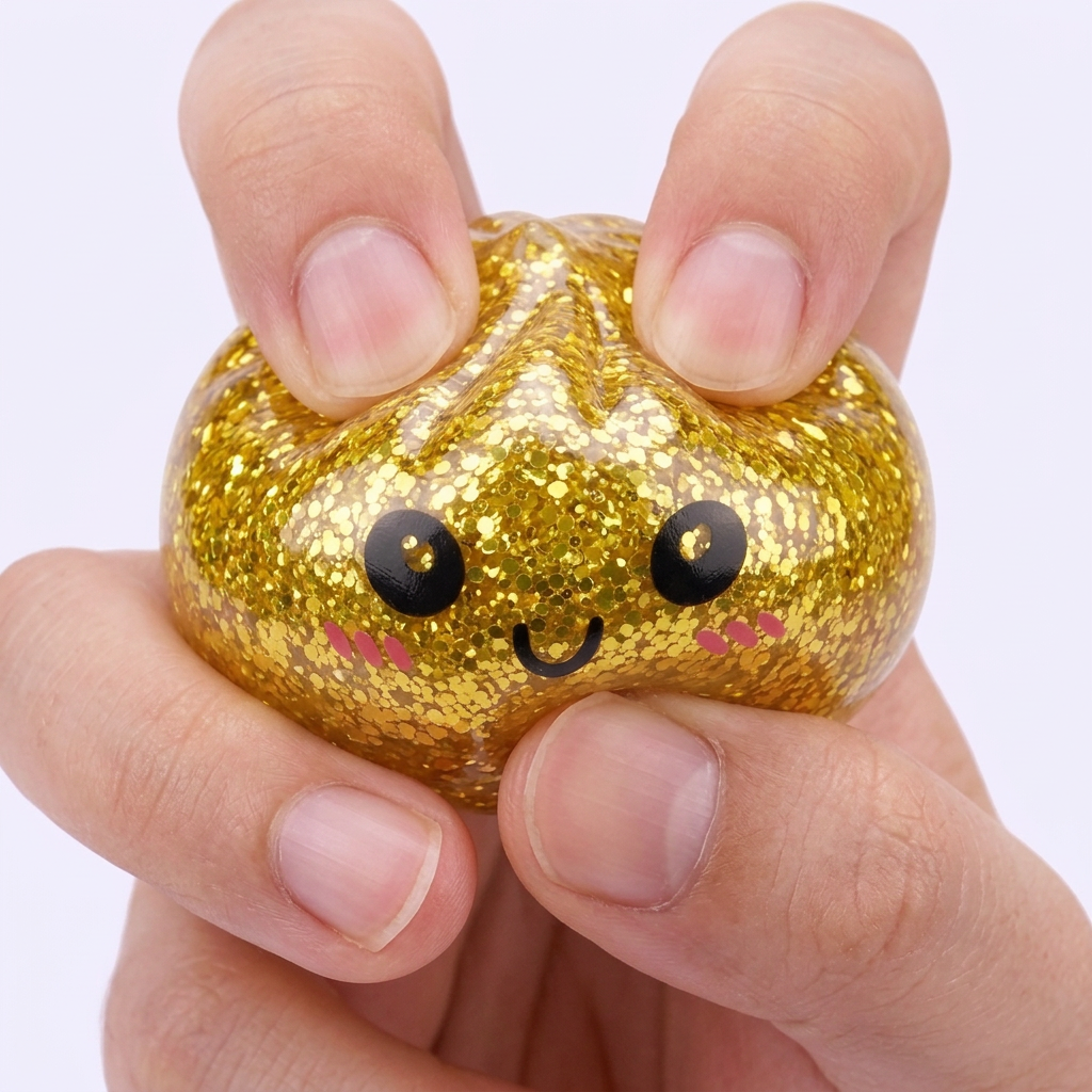 Squishy Dumpling Mystery Glitter Miniset 3-pack — slow-rise-effekt, skummet återtar långsamt sin form