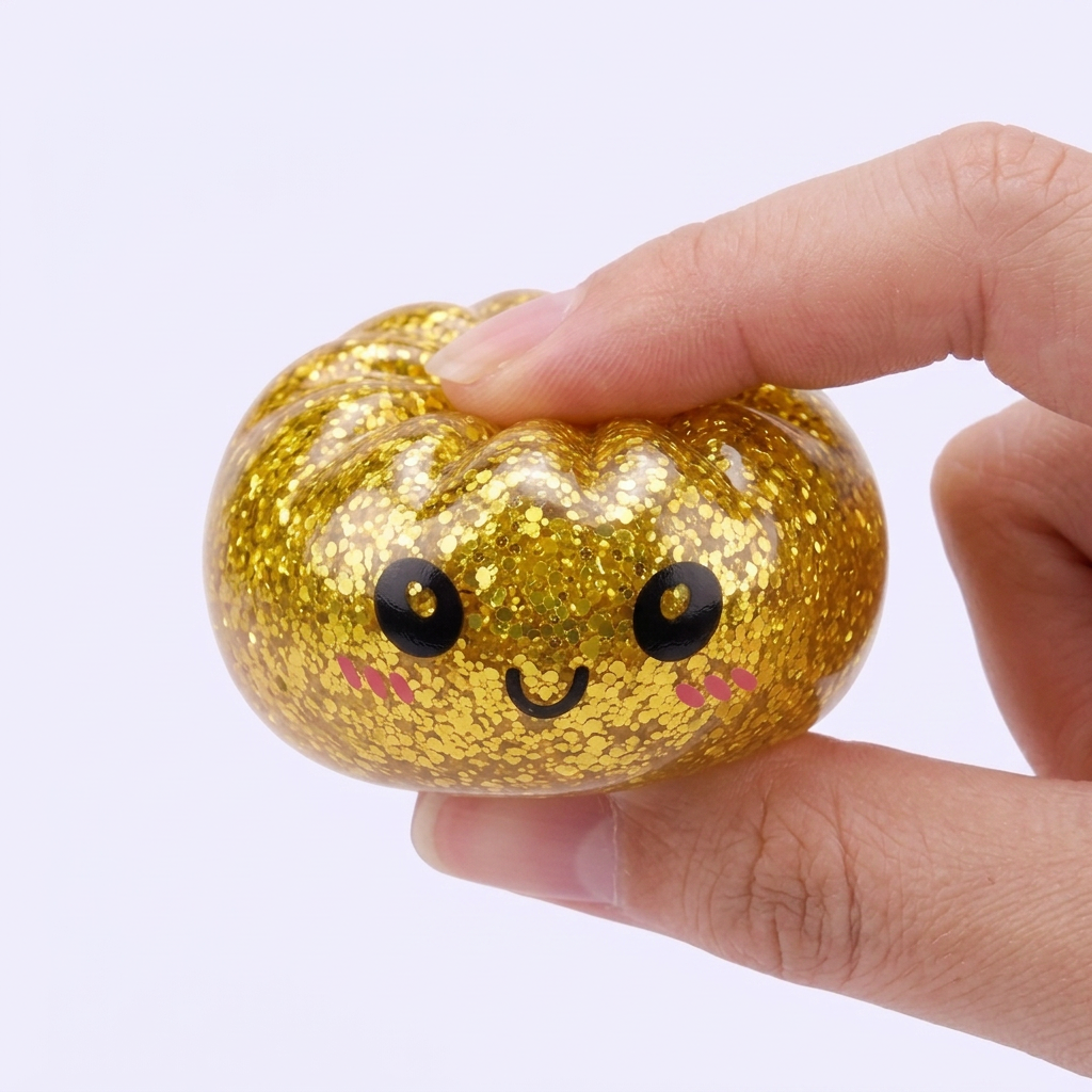 Squishy Dumpling Mystery Glitter Miniset 3-pack — i klämmet, mjukt slow-rise-skum