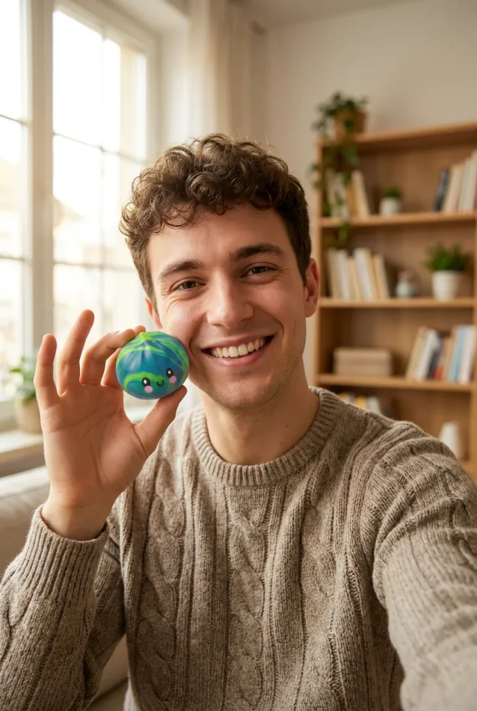 Dumpling Squishy Mystery Tie Dye Mini i vardagen