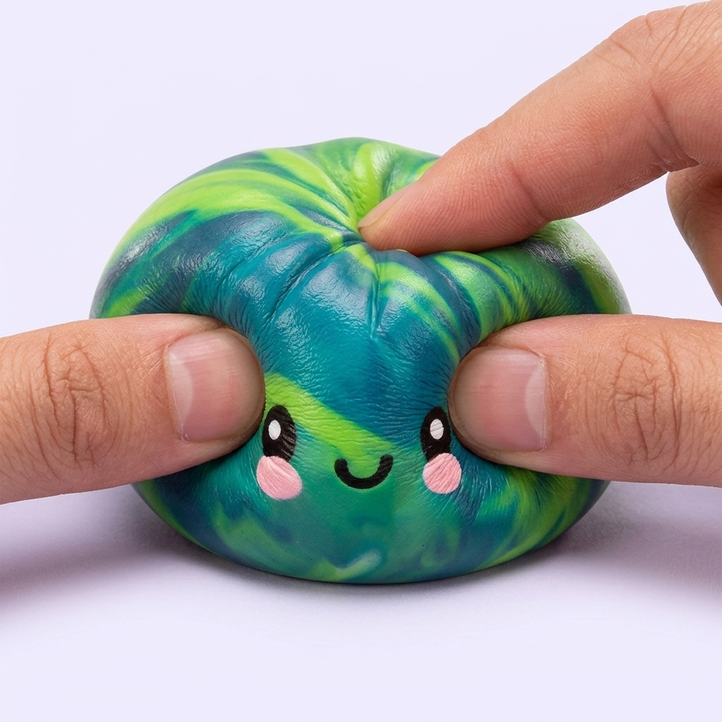 Dumpling Squishy Mystery Tie Dye Mini — slow-rise-effekt, skummet återtar långsamt sin form
