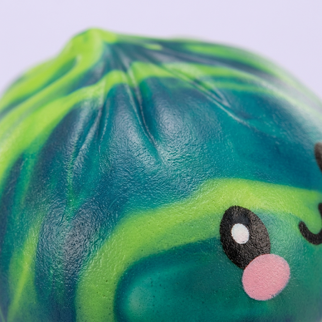Dumpling Squishy Mystery Tie Dye Mini — närbild på strukturen
