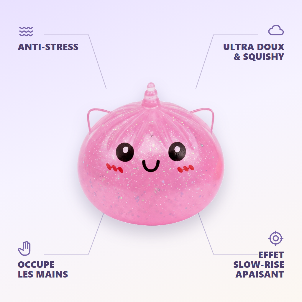 Dumpling Squishy Mystery Unicorn Mini — dess fördelar