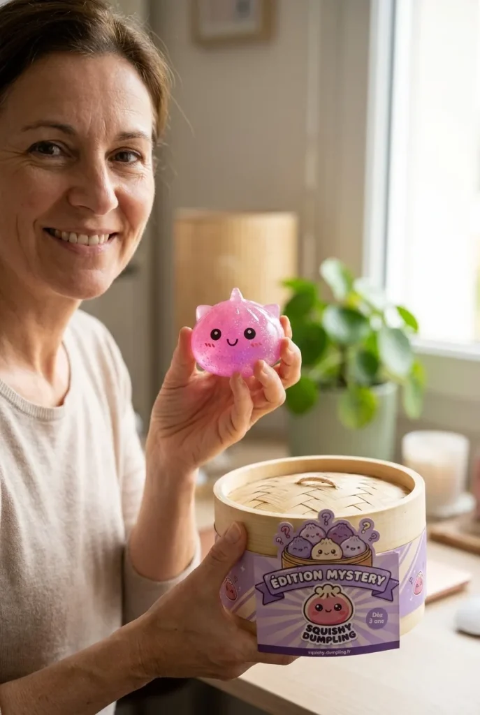 Dumpling Squishy Mystery Unicorn Mini med sin ask