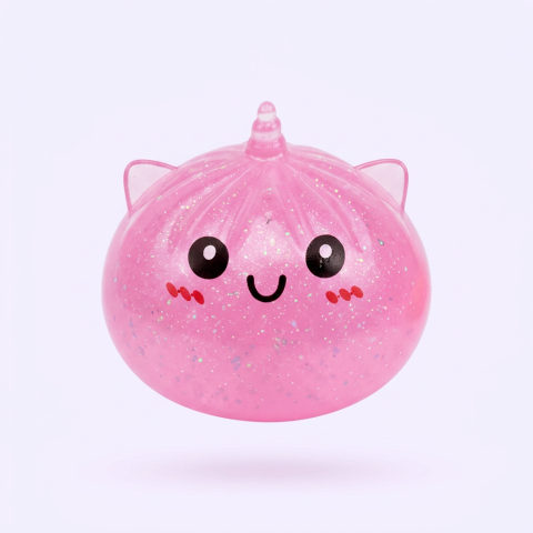 Dumpling Squishy Mystery Unicorn Mini — i klämmet, mjukt slow-rise-skum