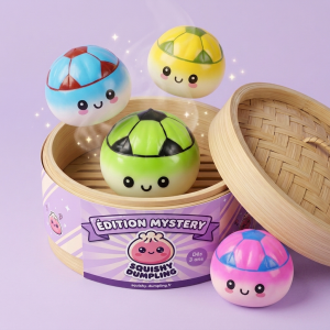 Mystery Dumpling Squishy Fotboll — i klämmet, mjukt slow-rise-skum