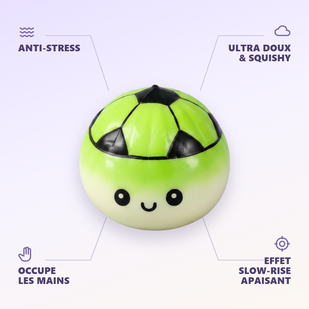 Mystery Dumpling Squishy Fotboll — dess fördelar