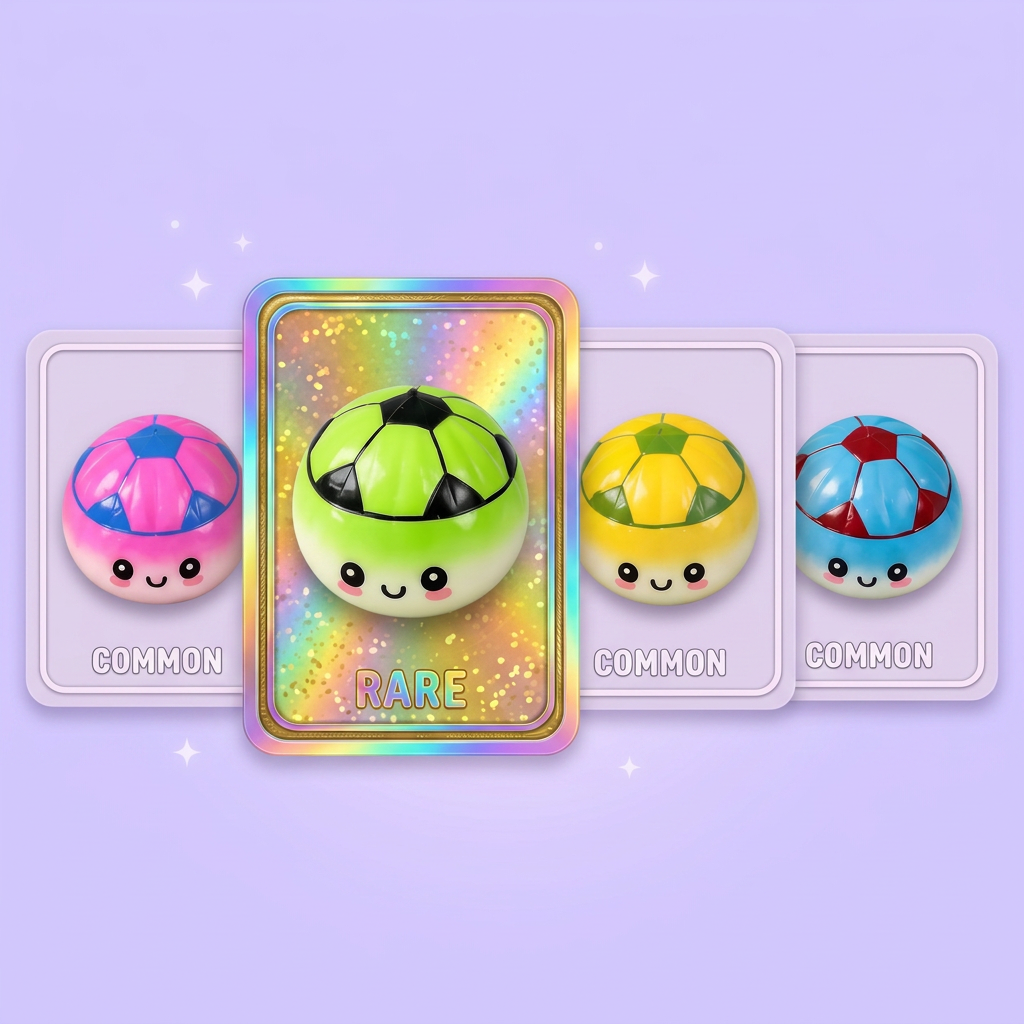 Mystery Dumpling Squishy Fotboll — i klämmet, mjukt slow-rise-skum