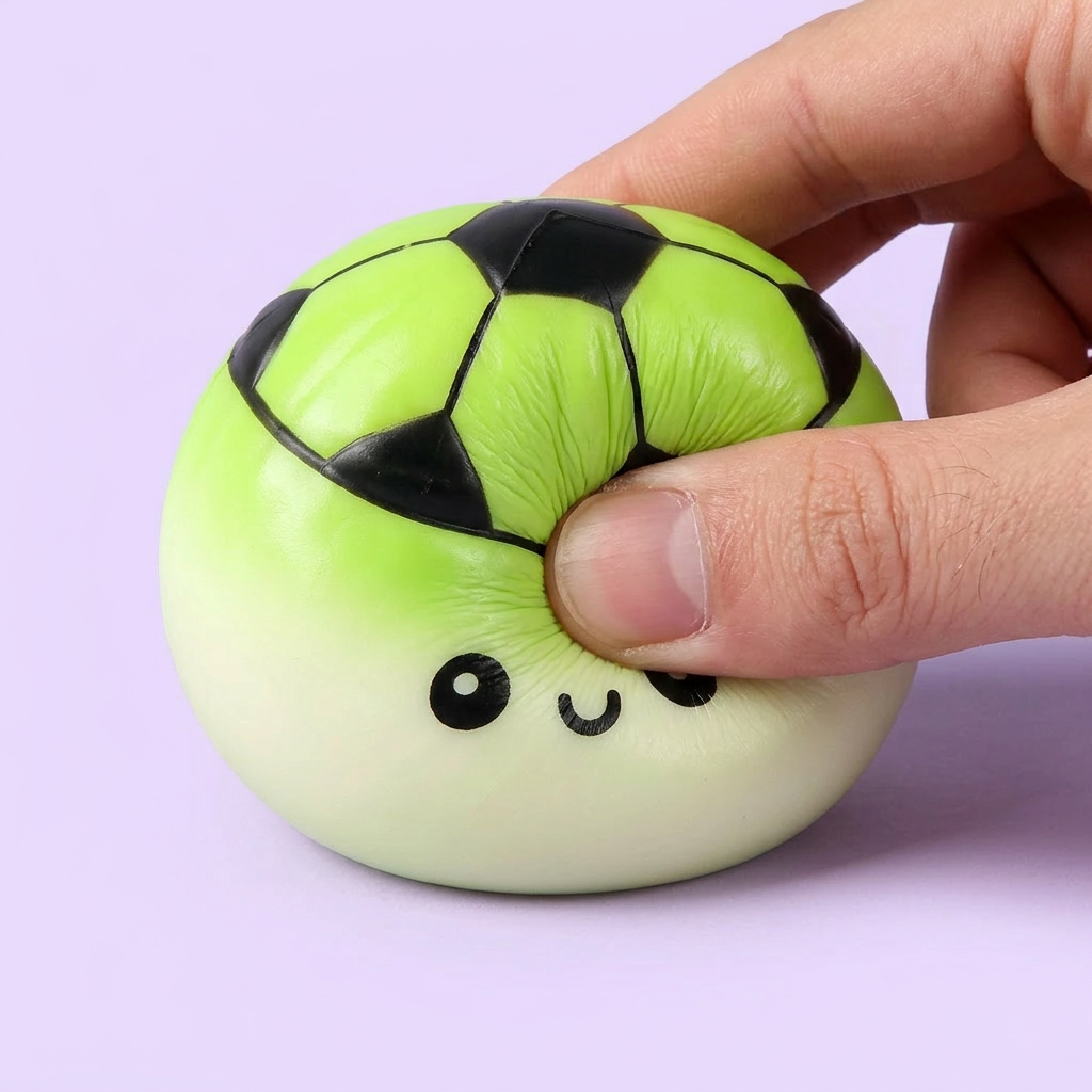 Mystery Dumpling Squishy Fotboll — slow-rise-effekt, skummet återtar långsamt sin form