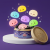 Mystery Squishy Dumpling Nattlampa — i klämmet, mjukt slow-rise-skum