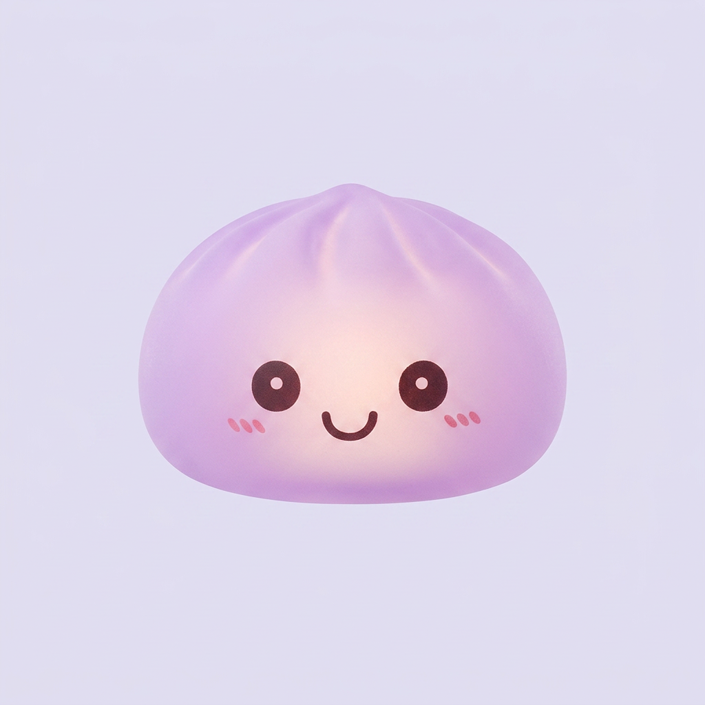 Mystery Squishy Dumpling Nattlampa — i klämmet, mjukt slow-rise-skum