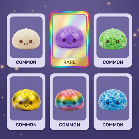 Mystery Squishy Dumpling Nattlampa — i klämmet, mjukt slow-rise-skum