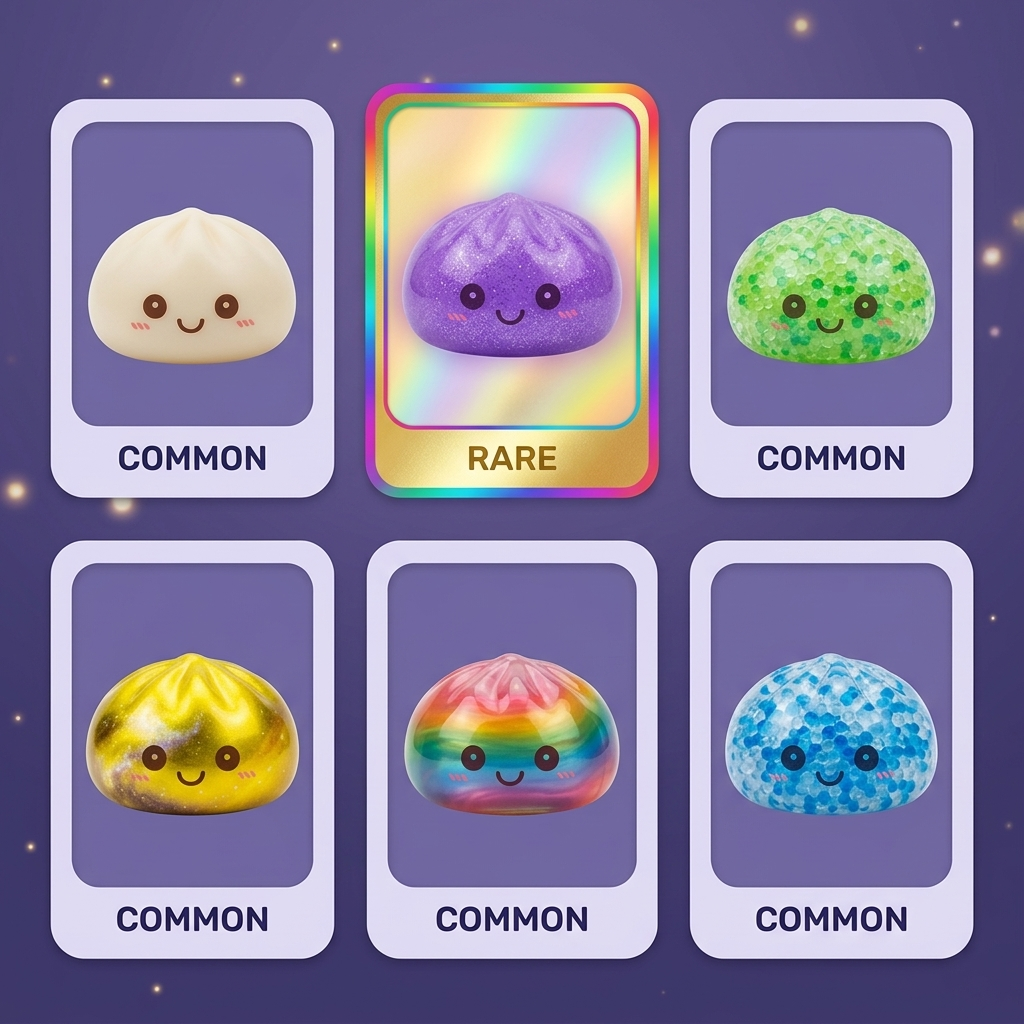 Mystery Squishy Dumpling Nattlampa — i klämmet, mjukt slow-rise-skum