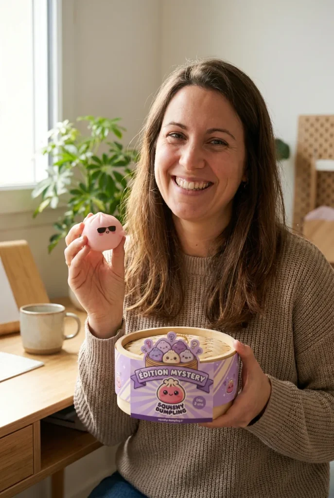 Mystery Dumpling Squishy Solglasögon med sin ask