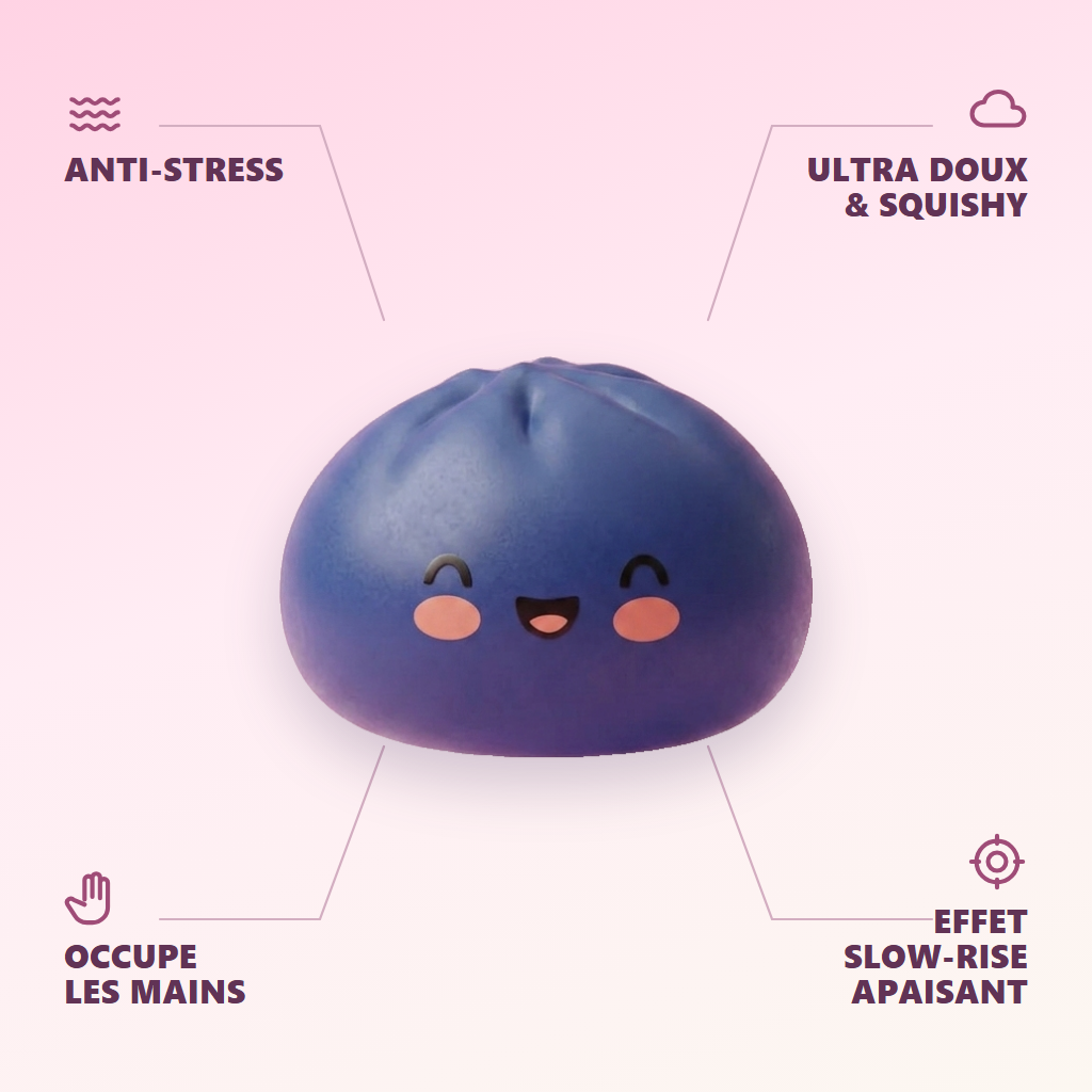 Dumpling Squishy Navy Blue Midnight — dess fördelar