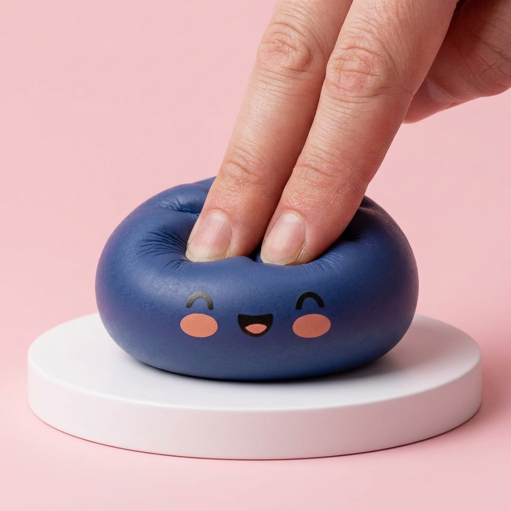 Dumpling Squishy Navy Blue Midnight — i klämmet, mjukt slow-rise-skum