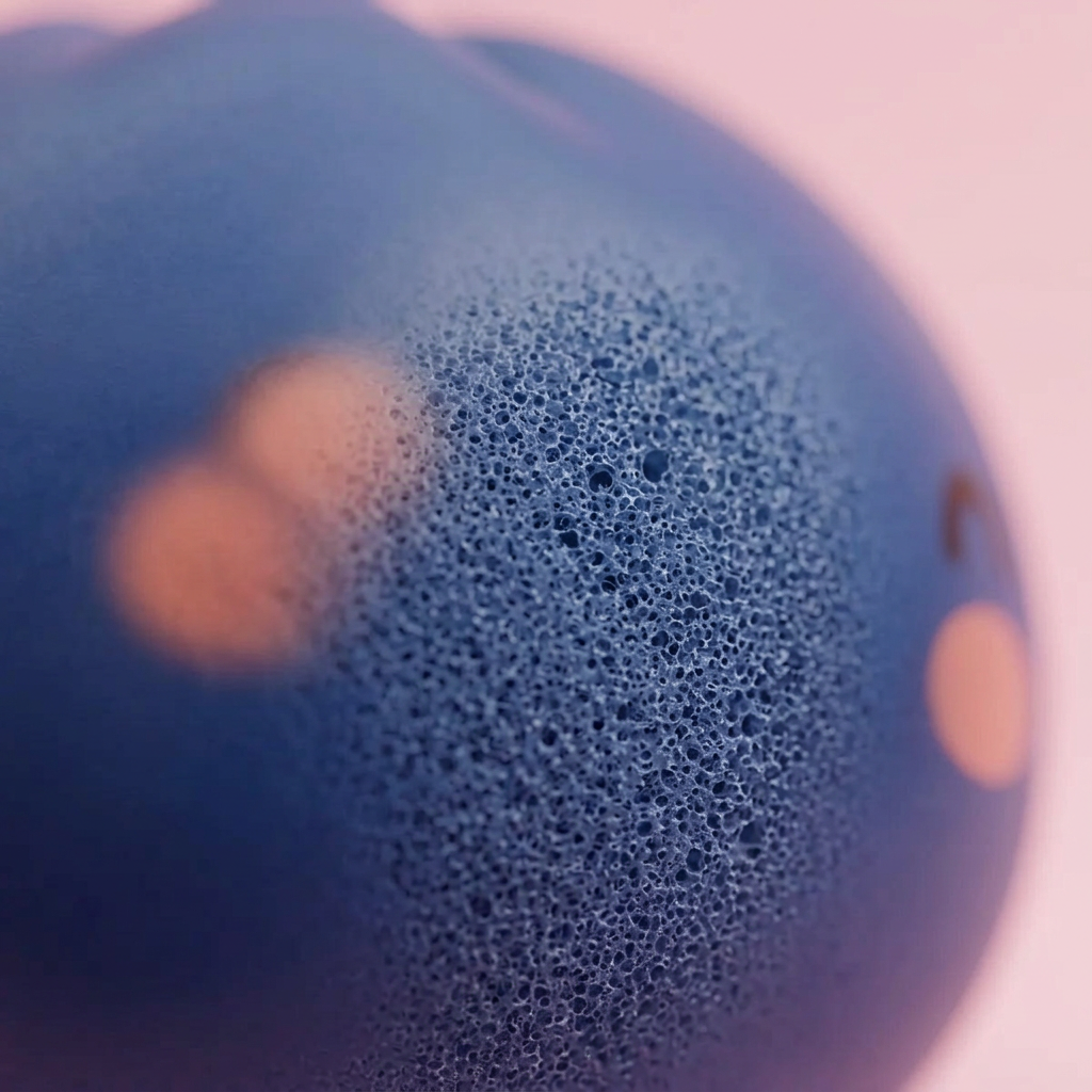 Dumpling Squishy Navy Blue Midnight — närbild på strukturen