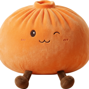 Giant Dumpling Squishy Orange – Mjuk Plyschdumpling — i klämmet, mjukt slow-rise-skum