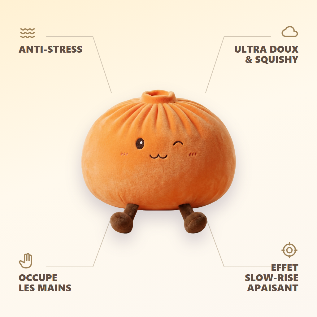 Giant Dumpling Squishy Orange – Mjuk Plyschdumpling — dess fördelar
