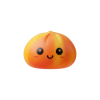Squishy Dumpling Tie Dye Orange – Marmorerad Antistress — i klämmet, mjukt slow-rise-skum