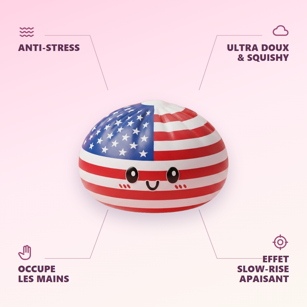 Squishy Dumpling USA Flagg-Squishy — dess fördelar