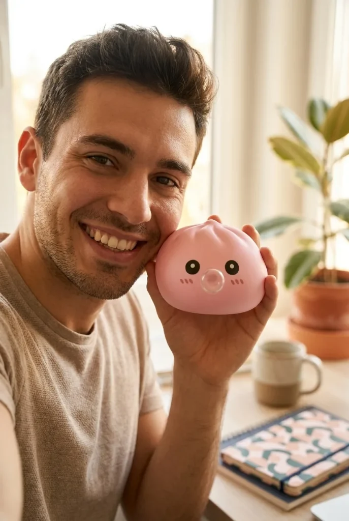 Puffig Rosa Dumpling Squishy Mjuk i vardagen