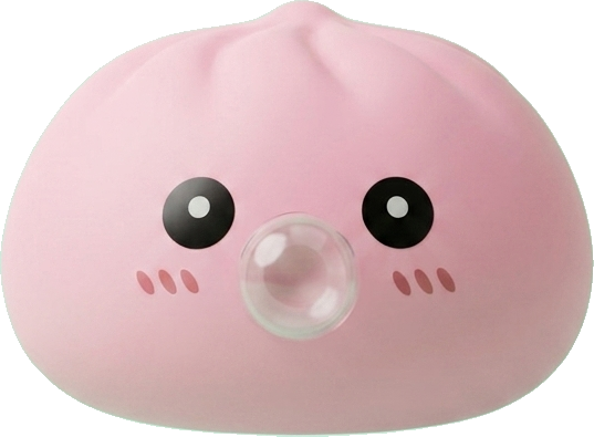 Puffig Rosa Dumpling Squishy Mjuk — i klämmet, mjukt slow-rise-skum