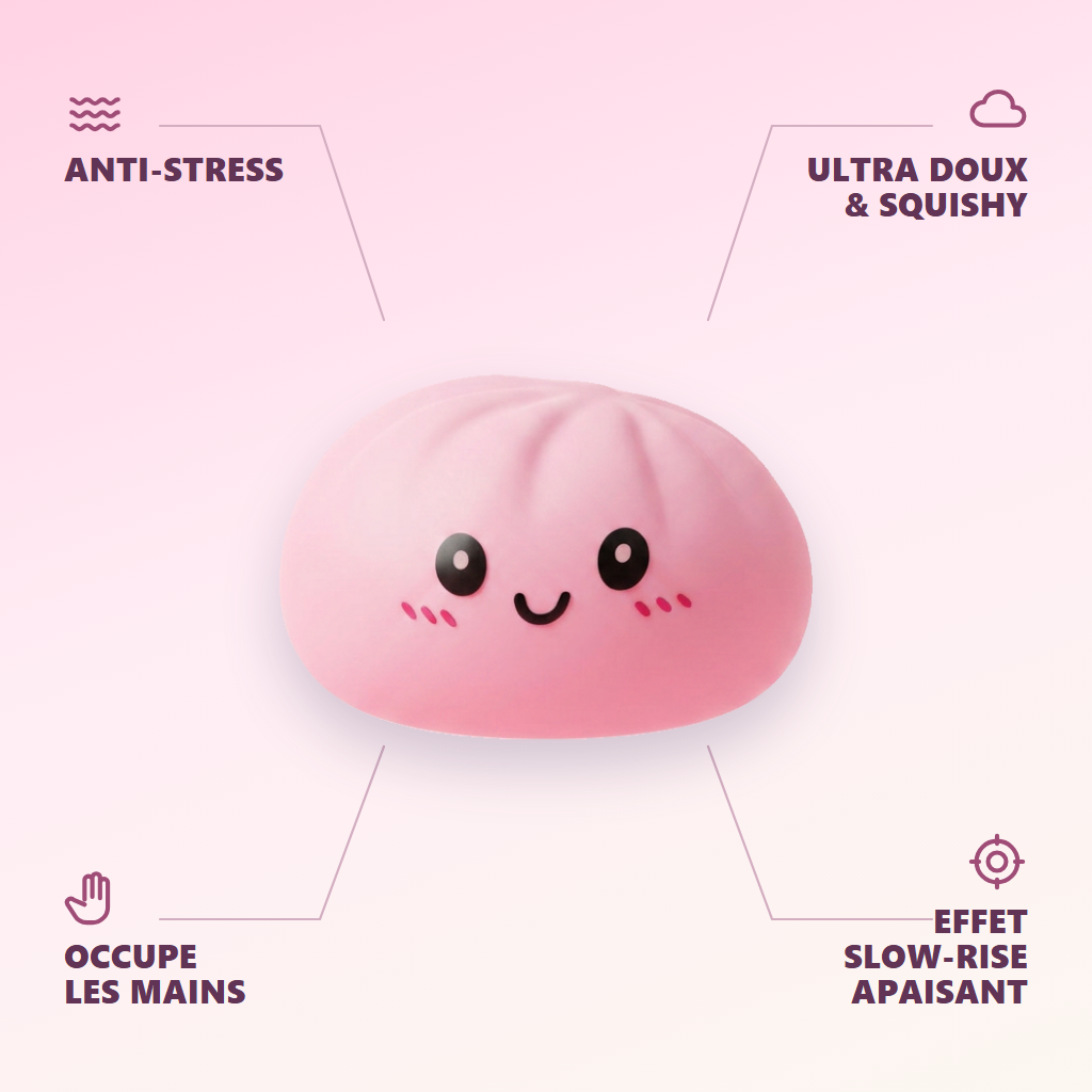 Pink Squishy Dumpling Mjuk Skönhet — dess fördelar