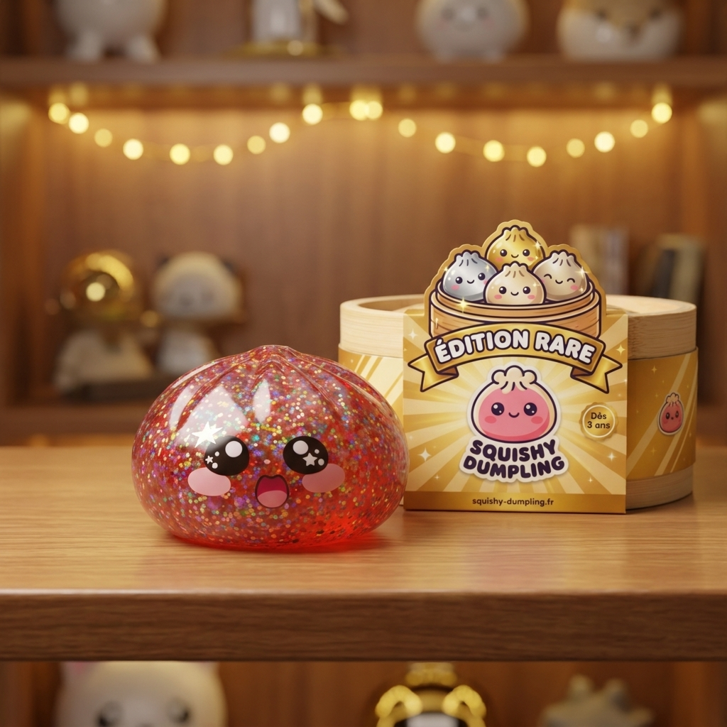 Galaxy Dumpling Squishy Rosa Kawaii i sin kawaii-miljö