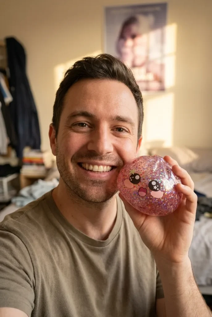 Galaxy Dumpling Squishy Rosa Kawaii i vardagen