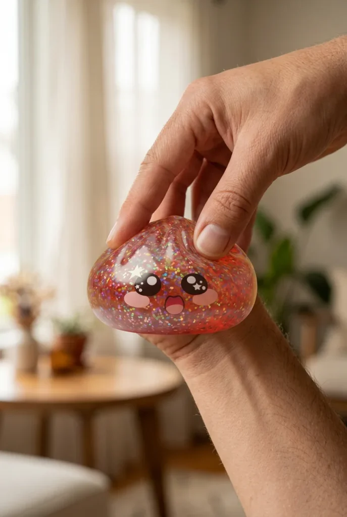 Galaxy Dumpling Squishy Rosa Kawaii mitt i klämmet