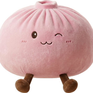 Squishy Dumpling Toy XXL Rosa — i klämmet, mjukt slow-rise-skum