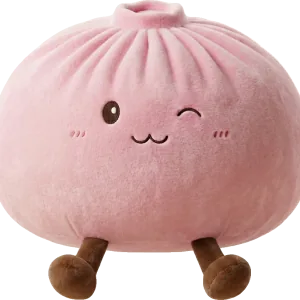 Squishy Dumpling Toy XXL Rosa — i klämmet, mjukt slow-rise-skum