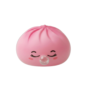 Dumpling Squishy Rare Blow Rosa — i klämmet, mjukt slow-rise-skum