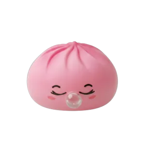 Dumpling Squishy Rare Blow Rosa — i klämmet, mjukt slow-rise-skum