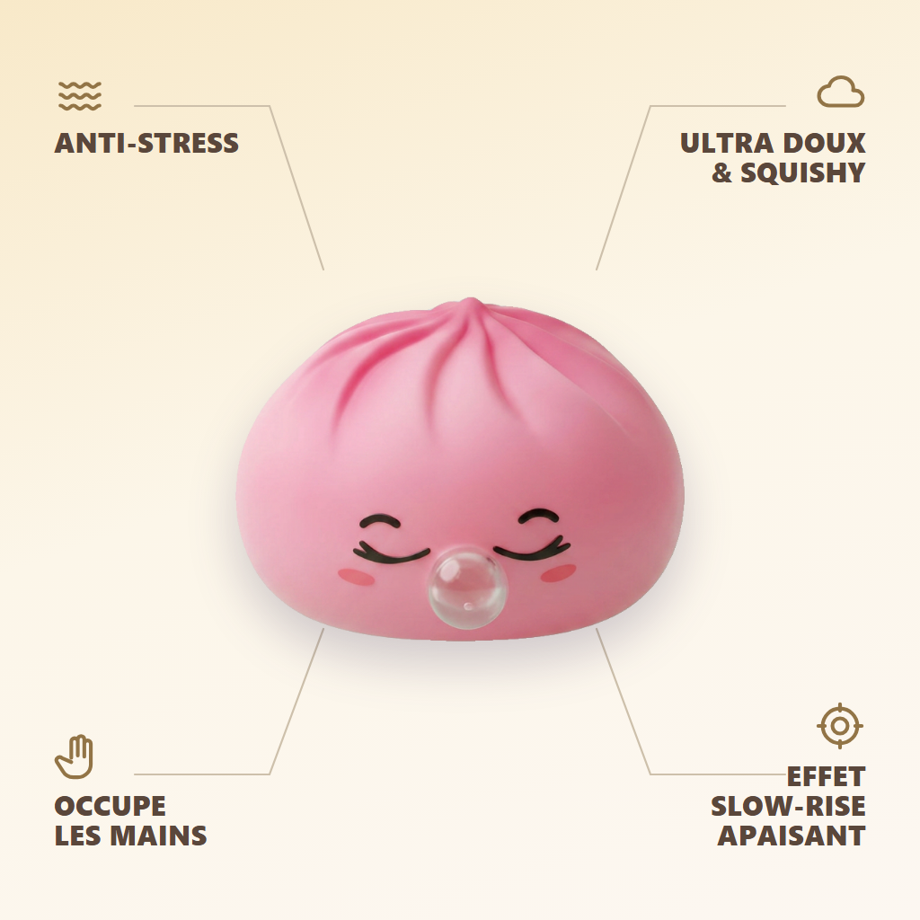 Dumpling Squishy Rare Blow Rosa — dess fördelar