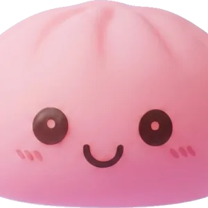 Dumpling Squishy Nattlampa Rosa — i klämmet, mjukt slow-rise-skum