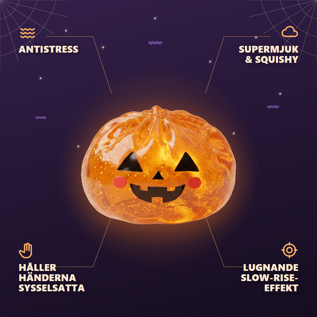 Pumpkin Halloween Dumpling Squishy Glöd — dess fördelar