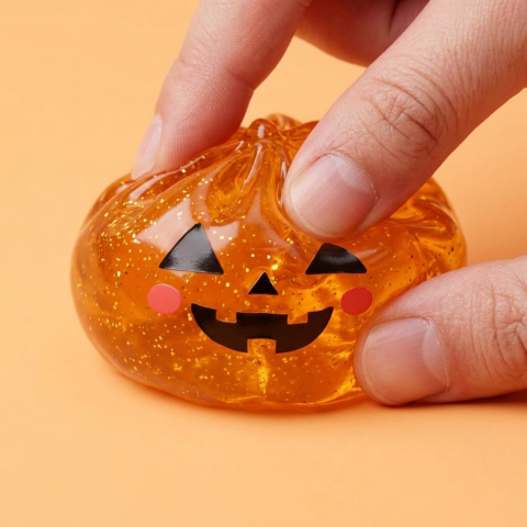 Pumpkin Halloween Dumpling Squishy Glöd — slow-rise-effekt, skummet återtar långsamt sin form