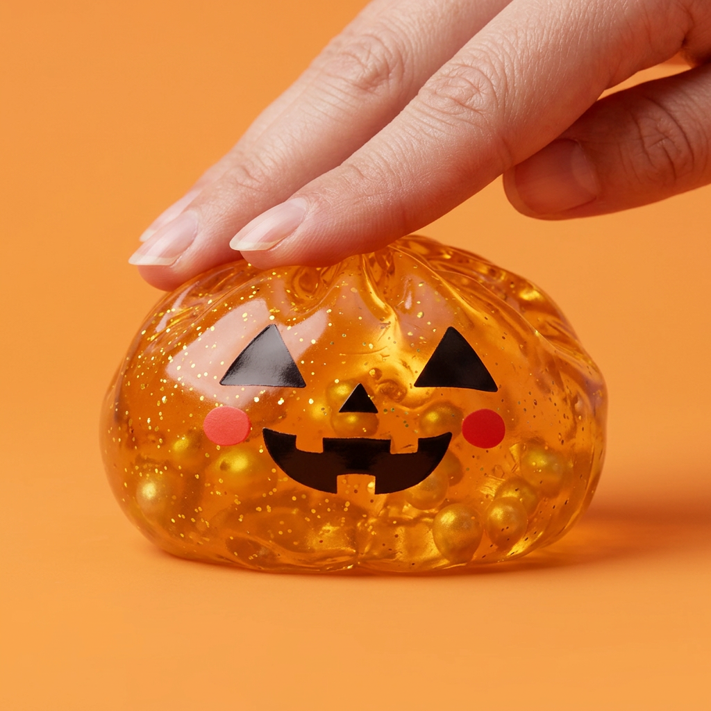 Pumpkin Halloween Dumpling Squishy Glöd — i klämmet, mjukt slow-rise-skum