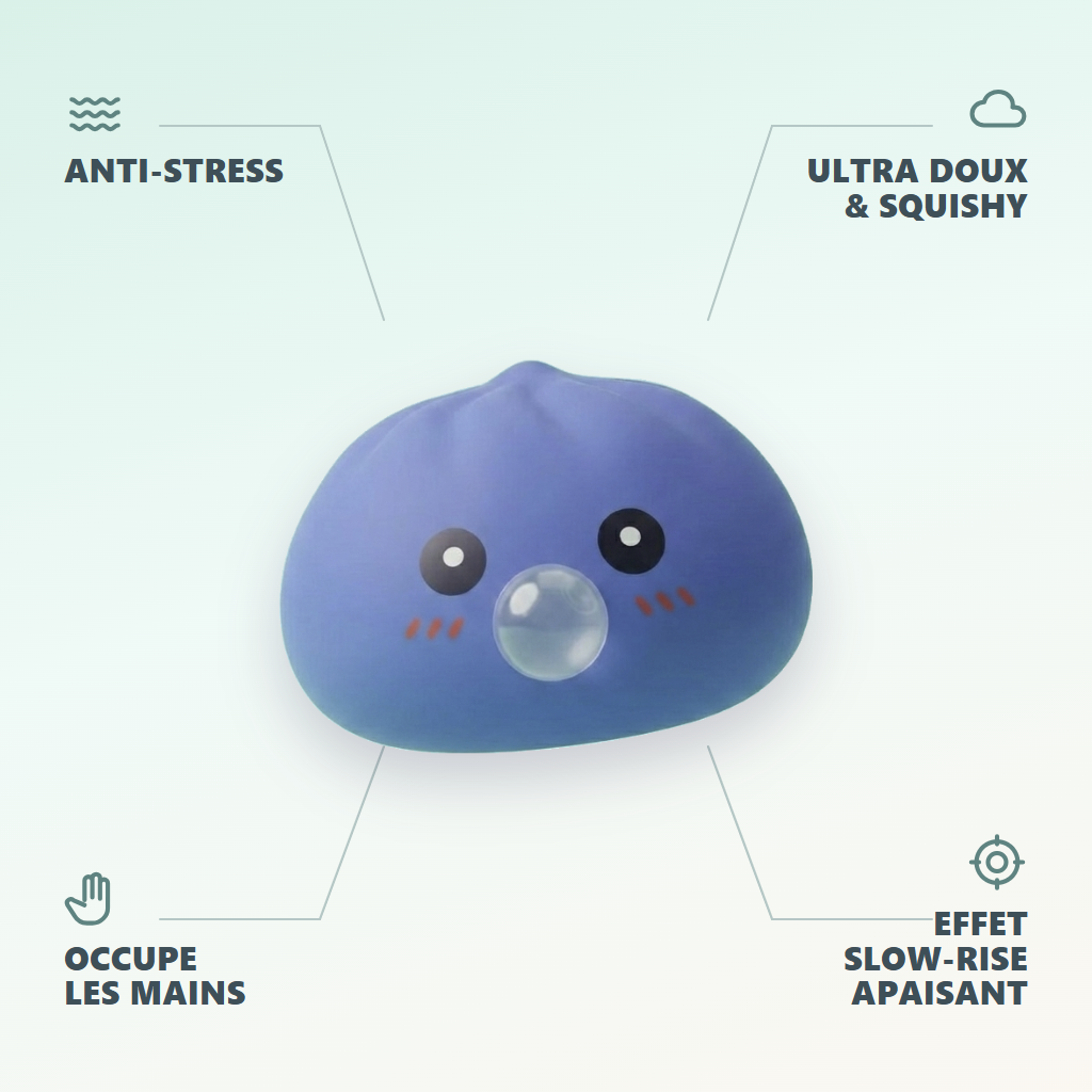 Dumpling Squishy Puffig Lila — dess fördelar