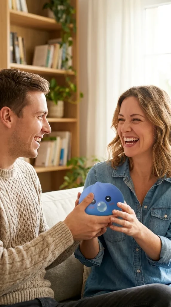 Dumpling Squishy Puffig Lila som presenttips